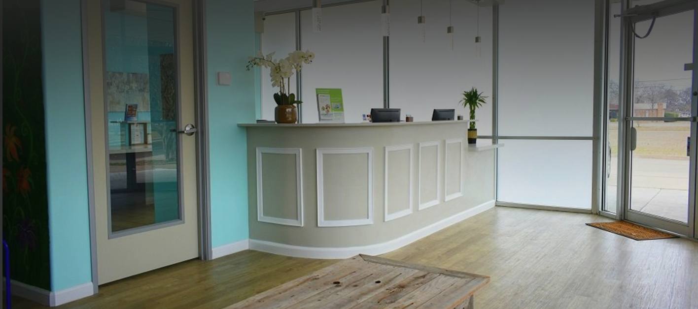 Reception area in Garland dental office