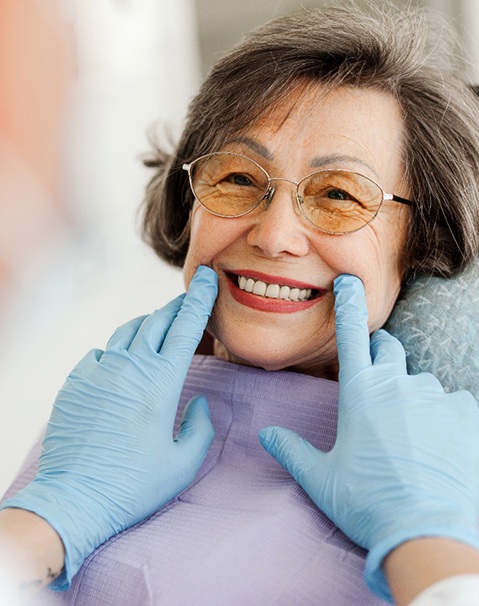  A woman at the dentist