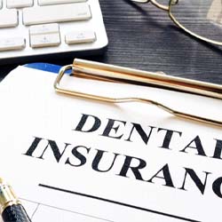 dental insurance form on table in Garland