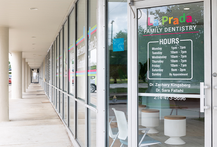 Hallway to dental exam rooms