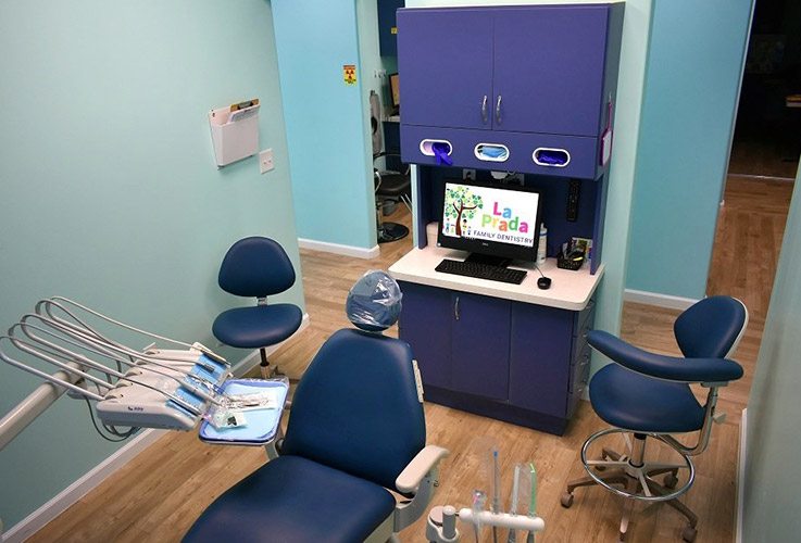 High tech dental exam room